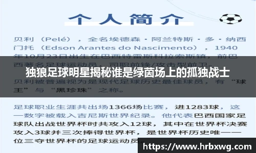 独狼足球明星揭秘谁是绿茵场上的孤独战士